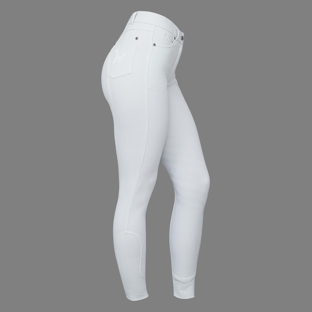 Damen Reithose Isabell Knie Grip weiss-36