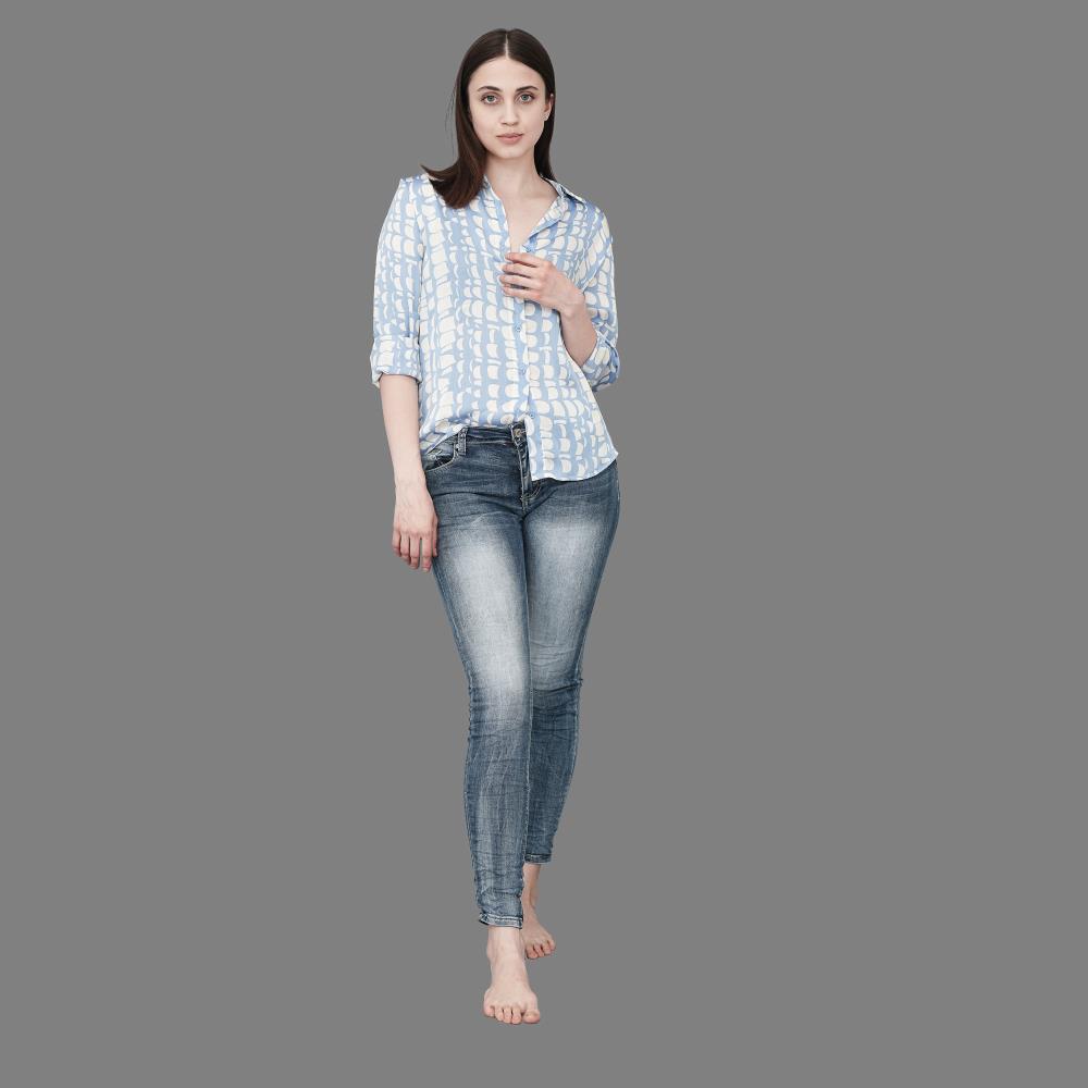 Jeans Katharina stone wash blau