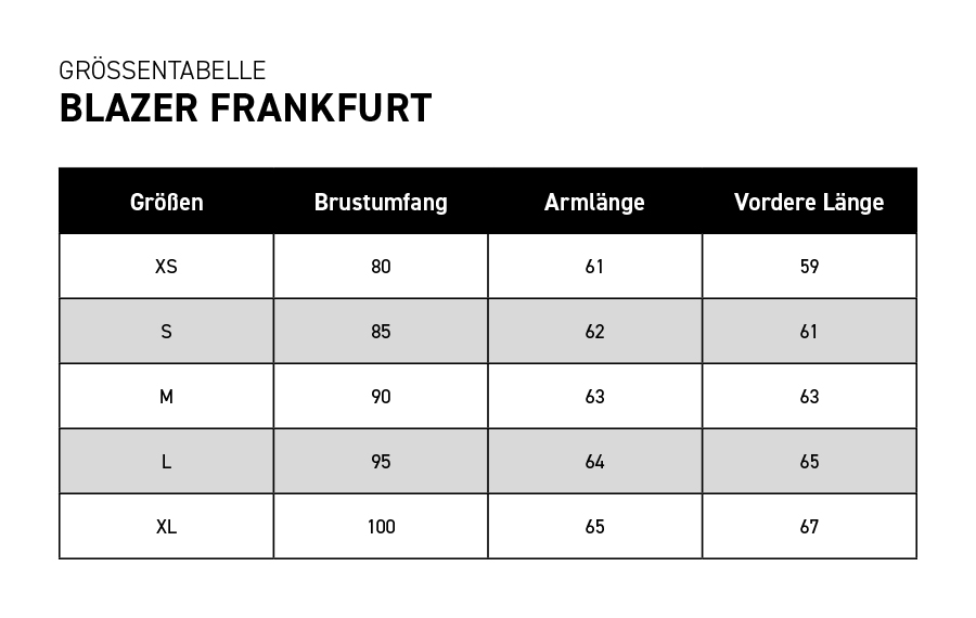 Turnier Blazer Frankfurt schwarz M