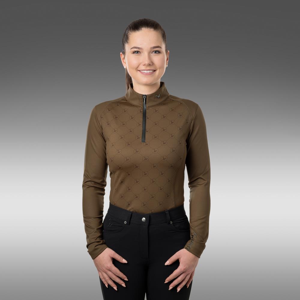 Damen Trainingsshirt Ella chocolate