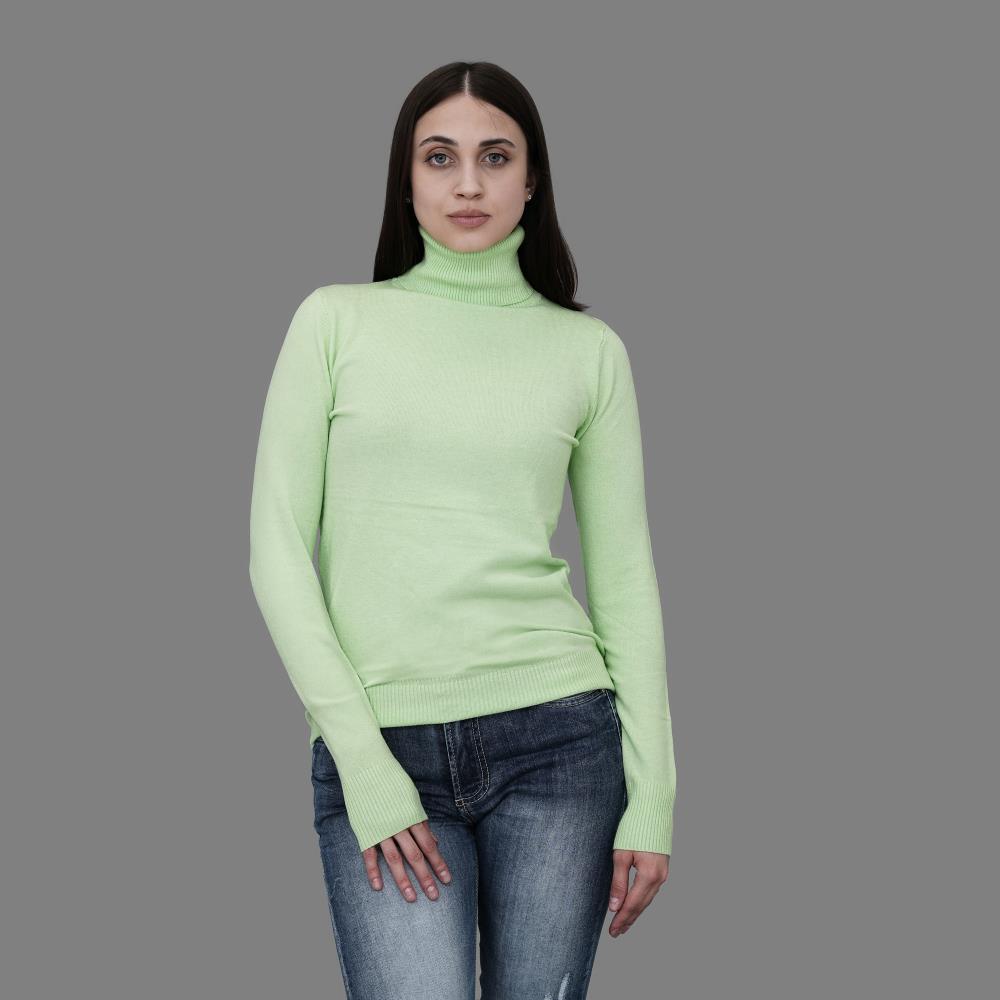 Damen Rollkragenpullover Elisa hellgrün S/M