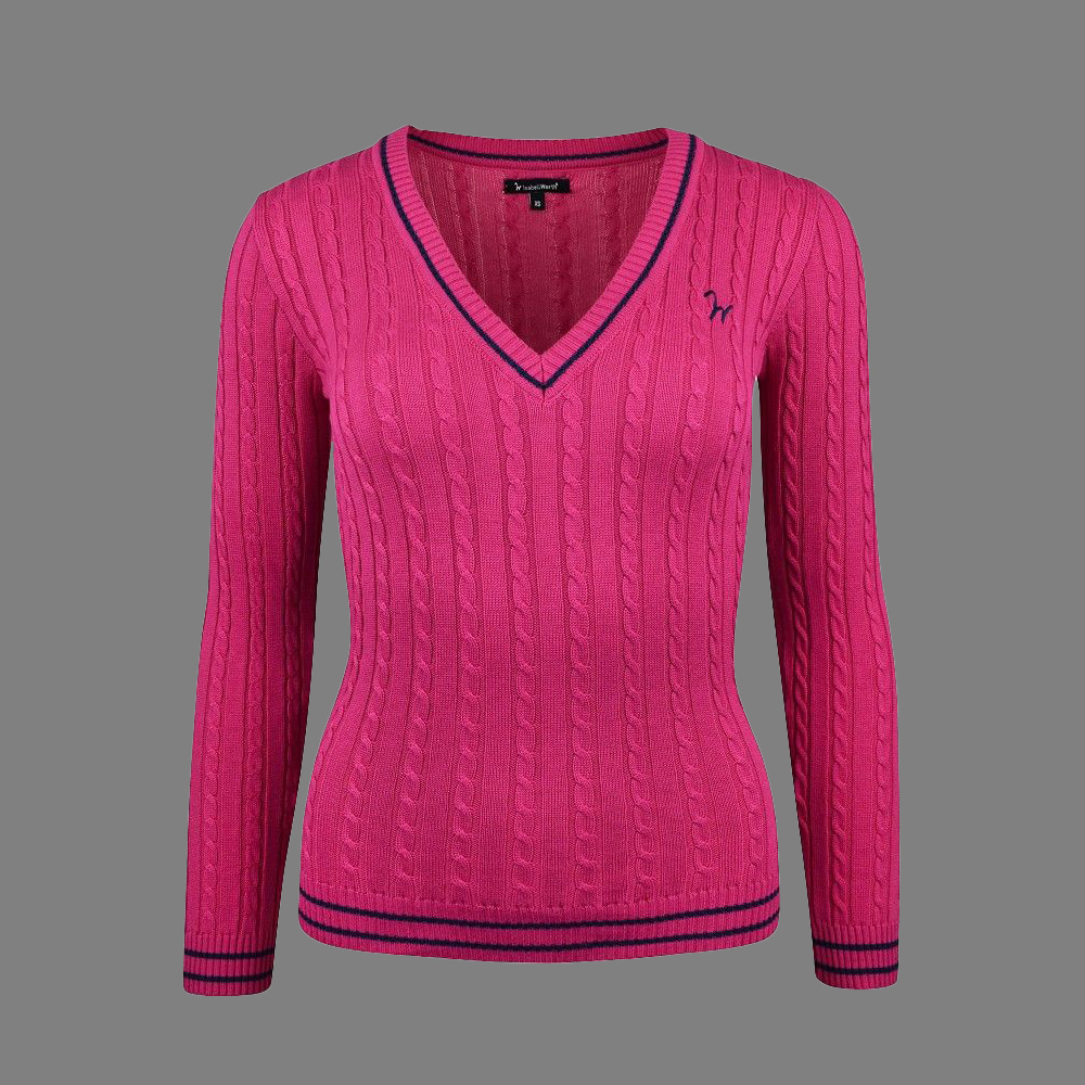 Isabell Werth Pullover Zopf pink