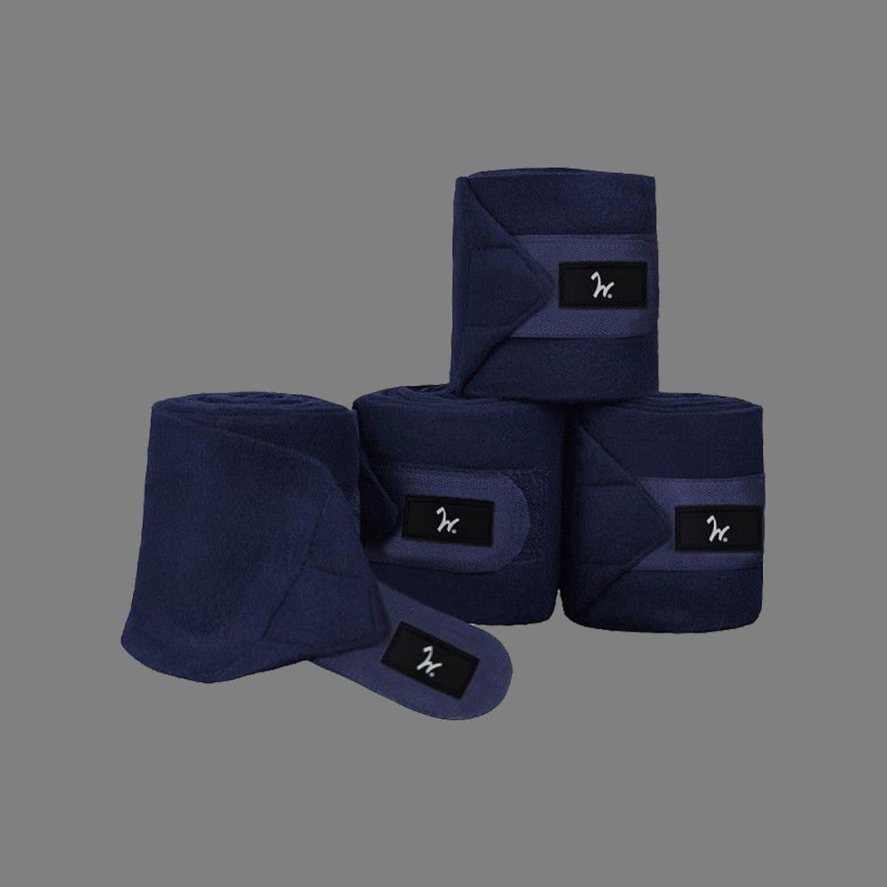 Fleece Bandagen 4 er Set navy