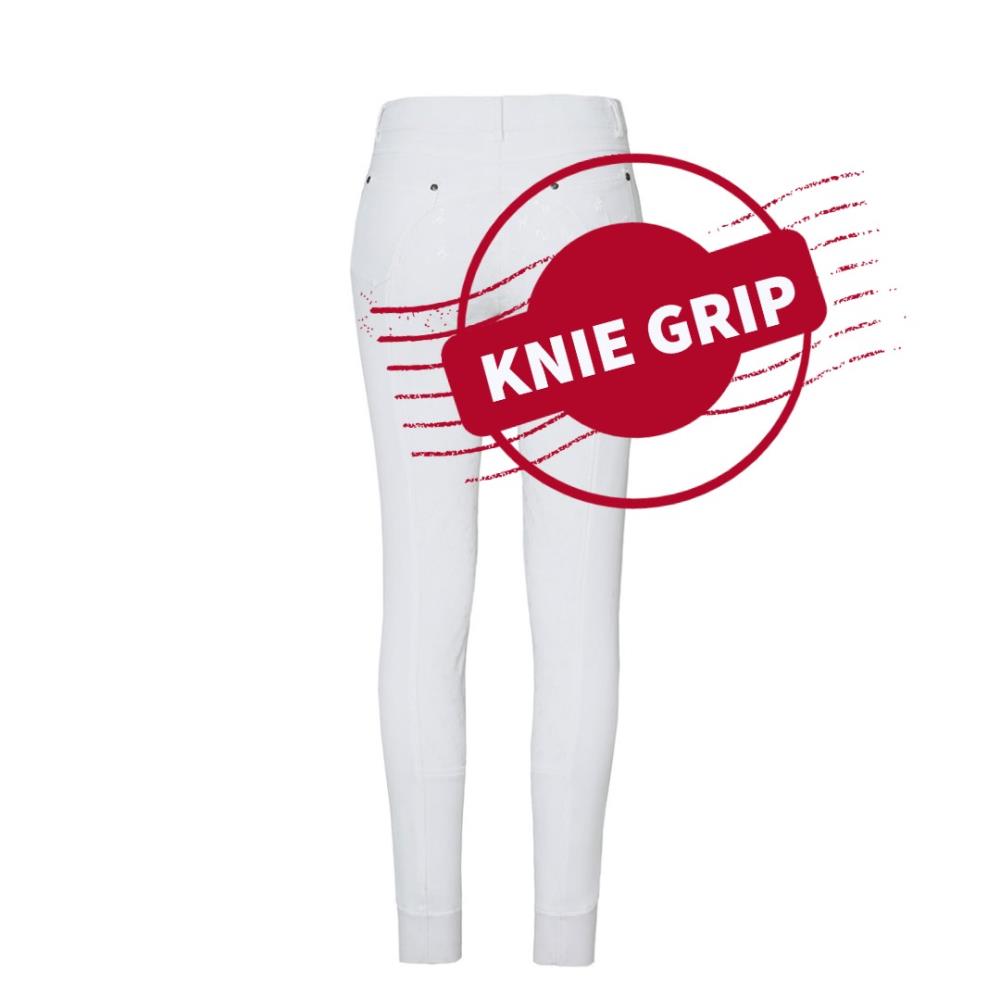 Damen Reithose Isabell Knie Grip weiss-36