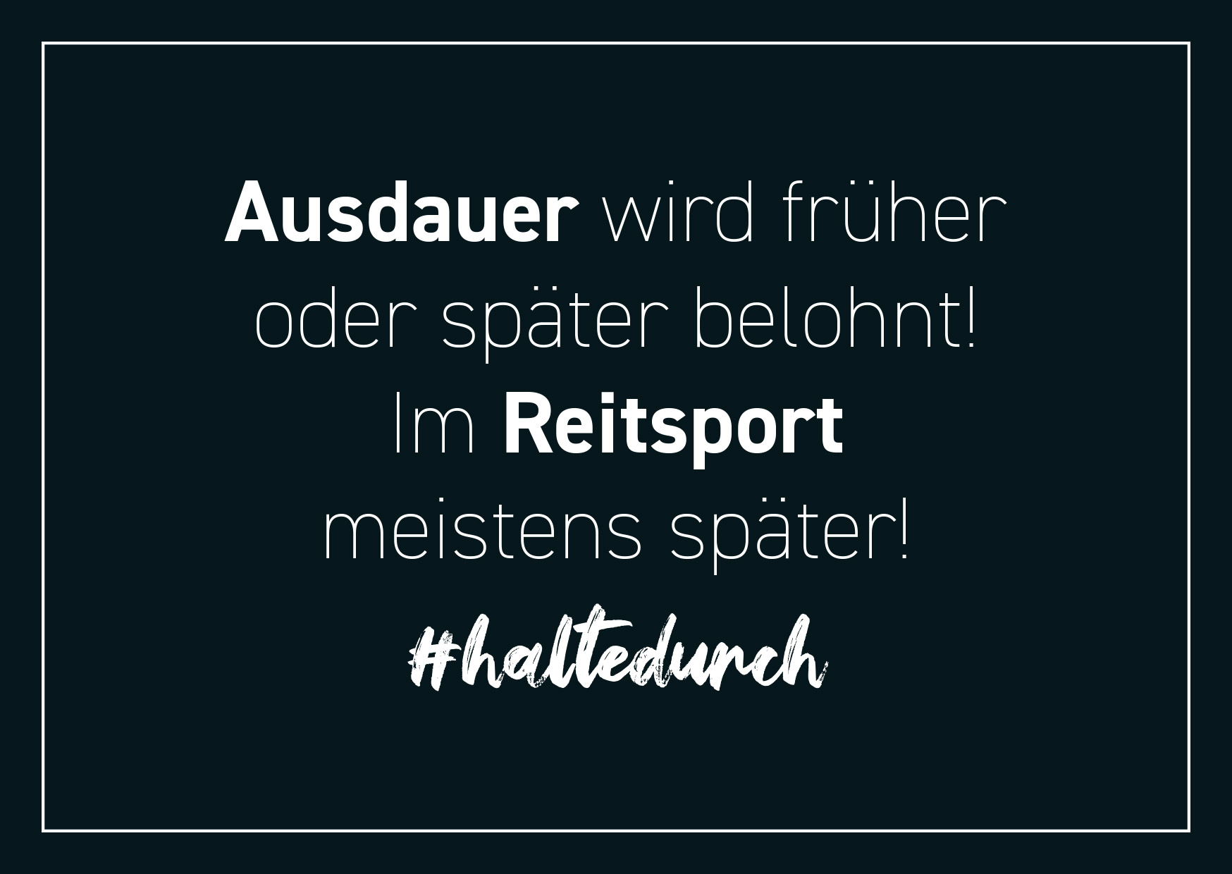 Postkarte "haltedurch"