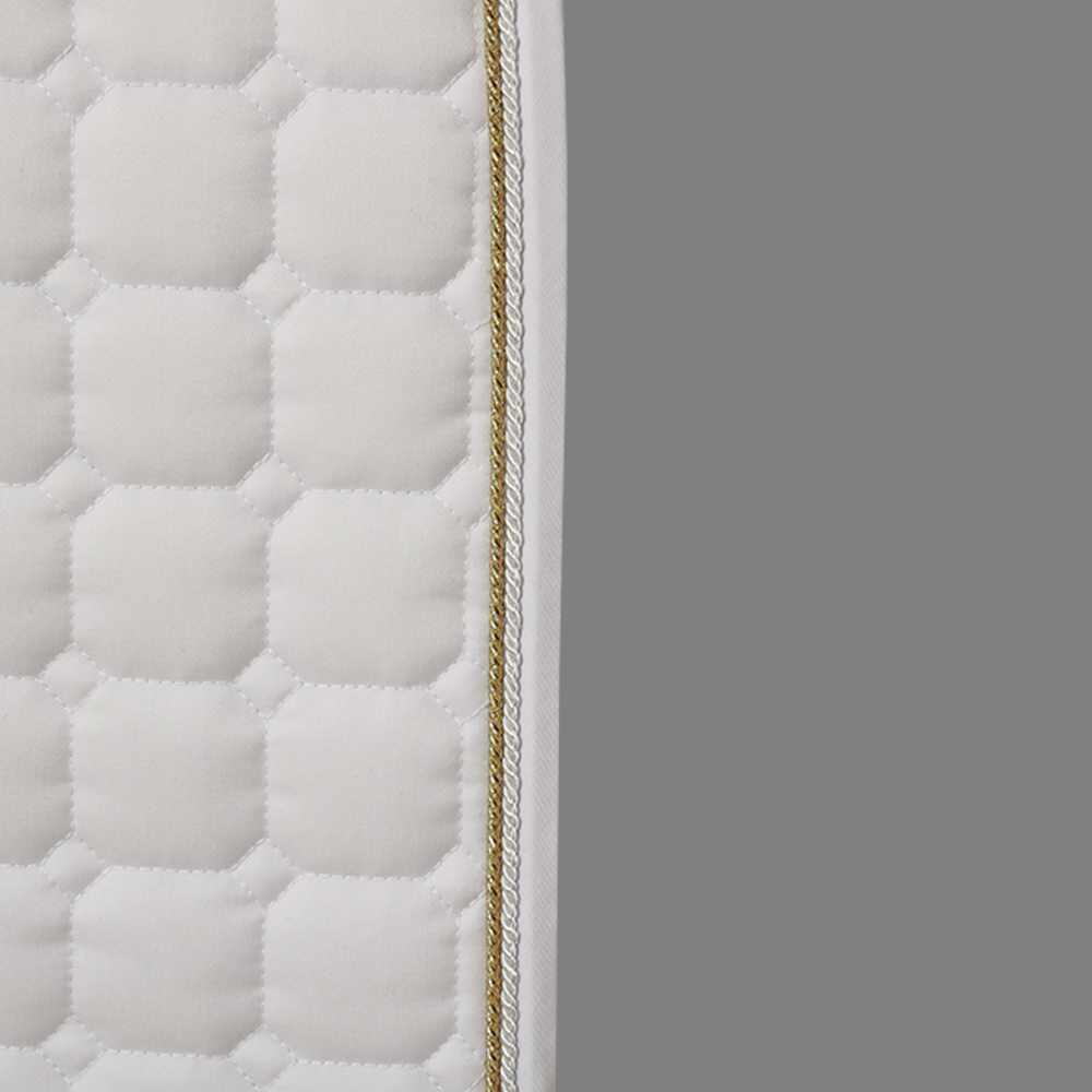 Gigolo saddle pad white with white/gold cord