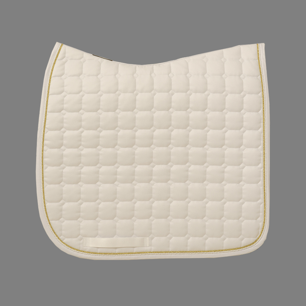 Gigolo saddle pad white with white/gold cord